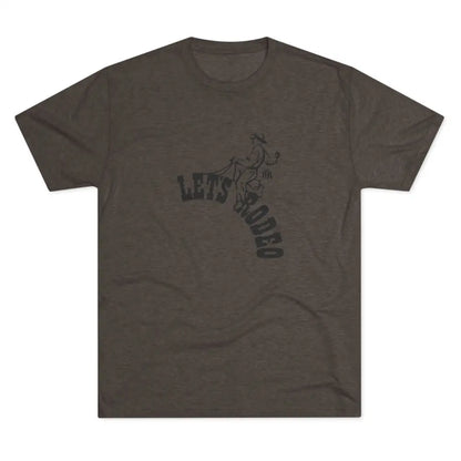 ’Let’s Rodeo’ Double R western’s™ Tri Blend Crew Tee S / Tri Blend Macchiato T Shirt