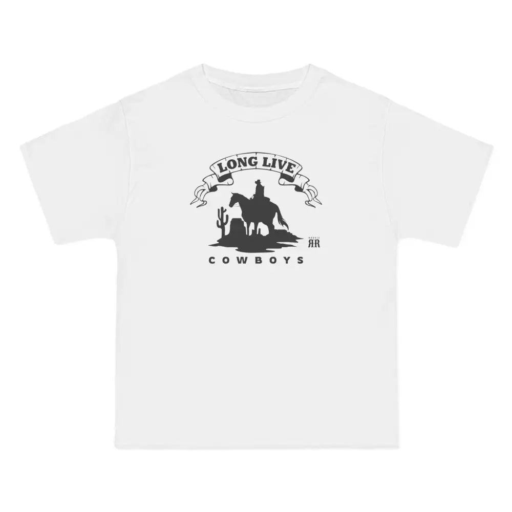’Long Live Cowboys’ Double R Western’s ™ Beefy-T® Short-Sleeve T-Shirt - White / S - T-Shirt