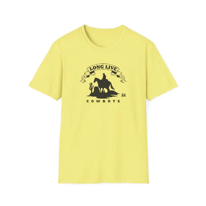 ’Long Live Cowboys’ Double R Western’s ™ Beefy T® Short Sleeve T Shirt Cornsilk / S T Shirt