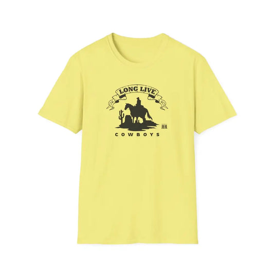 ’Long Live Cowboys’ Double R Western’s ™ Beefy T® Short Sleeve T Shirt Cornsilk / S T Shirt