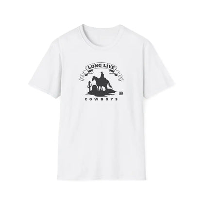 ’Long Live Cowboys’ Double R Western’s ™ Beefy T® Short Sleeve T Shirt White / XS T Shirt