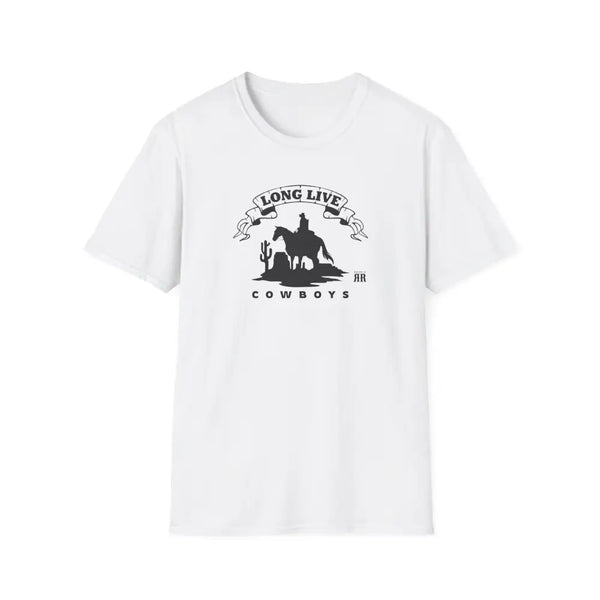 ’Long Live Cowboys’ Double R Western’s ™ Beefy T® Short Sleeve T Shirt White / XS T Shirt
