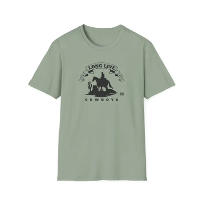 ’Long Live Cowboys’ Double R Western’s ™ Beefy T® Short Sleeve T Shirt Sage / S T Shirt