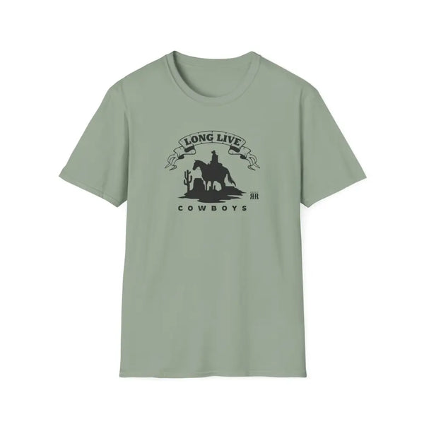 ’Long Live Cowboys’ Double R Western’s ™ Beefy T® Short Sleeve T Shirt Sage / S T Shirt
