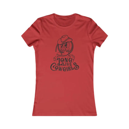 ’Long Live Cowgirls’ Double R Western™ Women’s Favorite T Shirt Red / S T Shirt