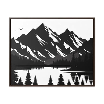 ’Majestic Mountain Reflection’ - Double R Western’s Inspired Framed Gallery Wrap Wall Art - Gallery Canvas Wraps
