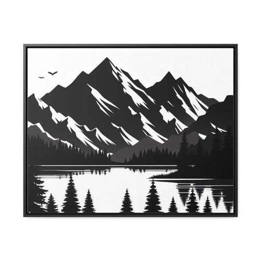 ’Majestic Mountain Reflection’ - Double R Western’s Inspired Framed Gallery Wrap Wall Art - Gallery Canvas Wraps
