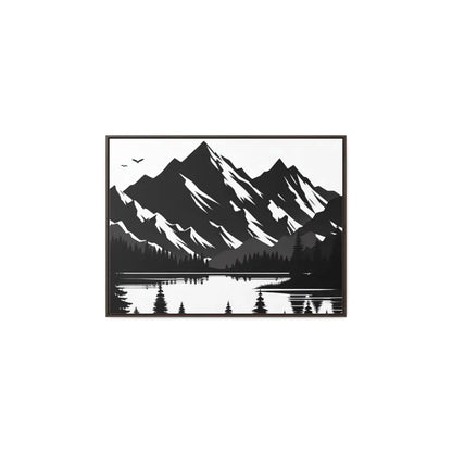 ’Majestic Mountain Reflection’ - Double R Western’s Inspired Framed Gallery Wrap Wall Art - Gallery Canvas Wraps