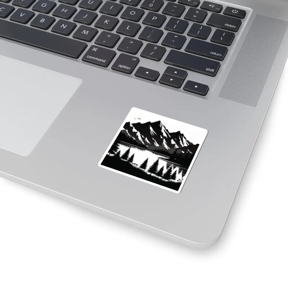 ’Majestic Mountain Silhouette’- Double R Western’s - Kiss-Cut Stickers - Paper products
