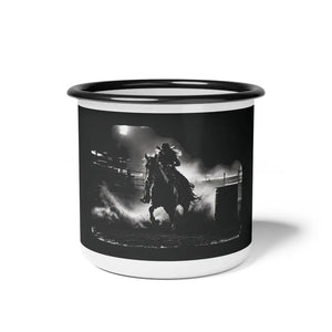 Midnight Edition Barrel Racer Enamel Camp Mug 12oz / Black Rim Mug