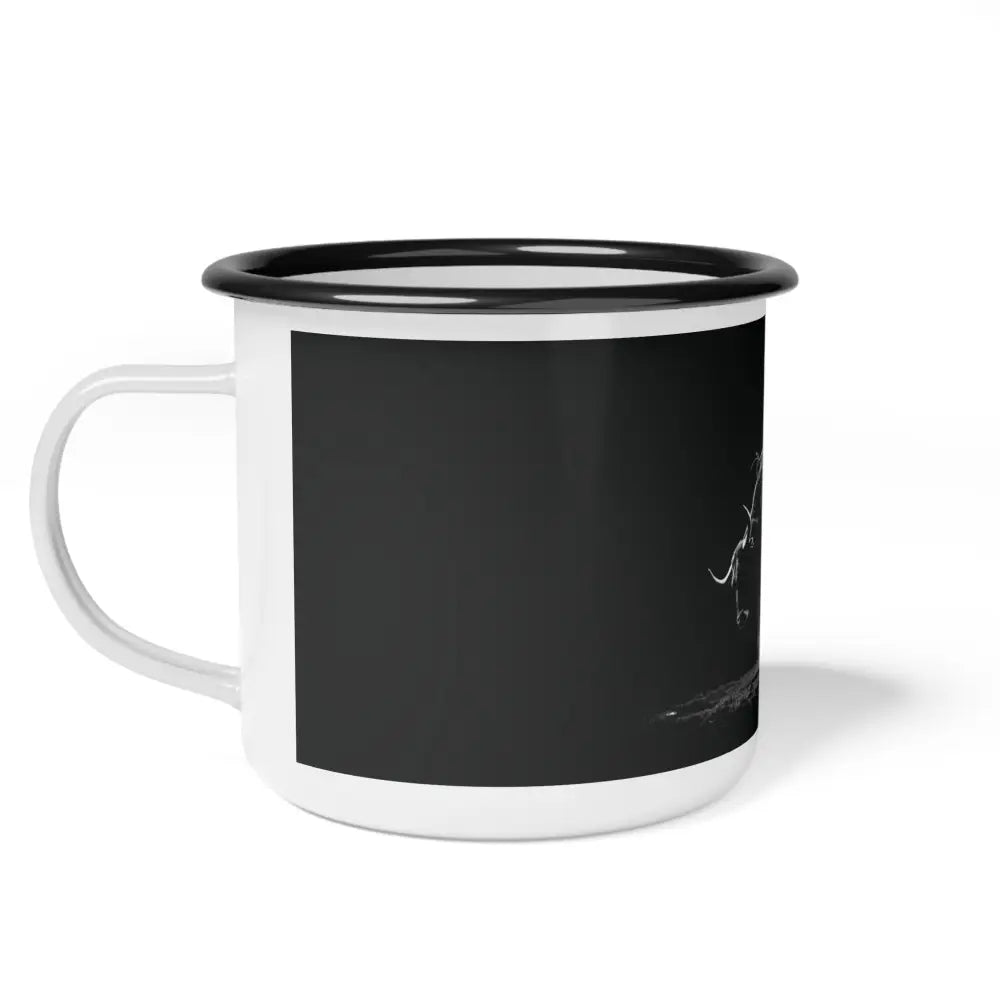 Midnight Edition Bucking Bull - Enamel Camp Mug - 12oz / Black Rim - Mug