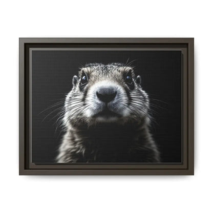 Midnight Edition Prairie Dog Canvas - Double R Western - 12’’ x 9’’ (Horizontal) / Espresso / 1.25’’ - Canvas