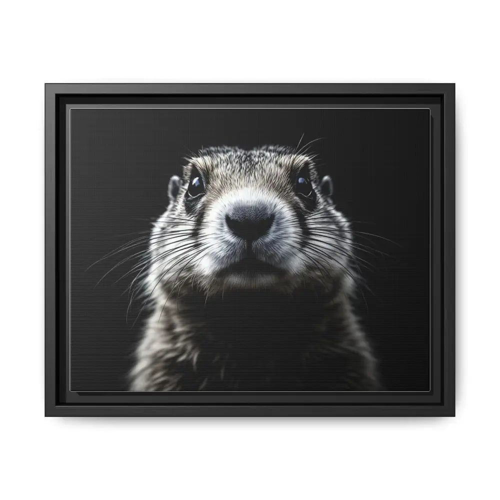 Midnight Edition Prairie Dog Canvas - Double R Western - 14″ x 11″ (Horizontal) / Black / 1.25’’ - Canvas