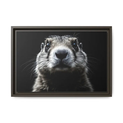 Midnight Edition Prairie Dog Canvas - Double R Western - 18″ x 12″ (Horizontal) / Espresso / 1.25’’ - Canvas