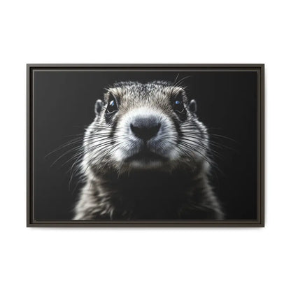 Midnight Edition Prairie Dog Canvas - Double R Western - 30″ x 20″ (Horizontal) / Espresso / 1.25’’ - Canvas