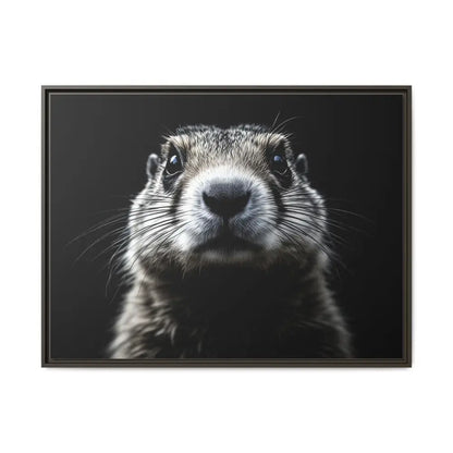 Midnight Edition Prairie Dog Canvas - Double R Western - 40’’ x 30’’ (Horizontal) / Espresso / 1.25’’ - Canvas