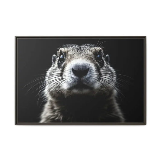 Midnight Edition Prairie Dog Canvas - Double R Western - 48″ x 32″ (Horizontal) / Espresso / 1.25’’ - Canvas