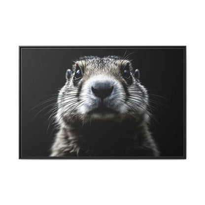 Midnight Edition Prairie Dog Canvas - Double R Western - 60’’ x 40’’ (Horizontal) / Black / 1.25’’ - Canvas