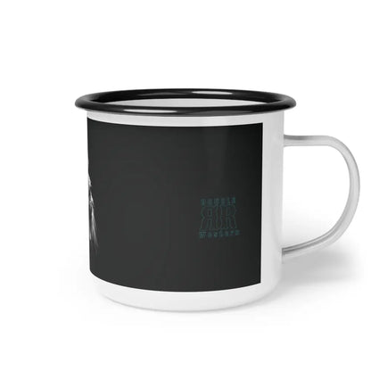 Midnight Edition Rooster Enamel Camp Mug 12oz / Black Rim Mug