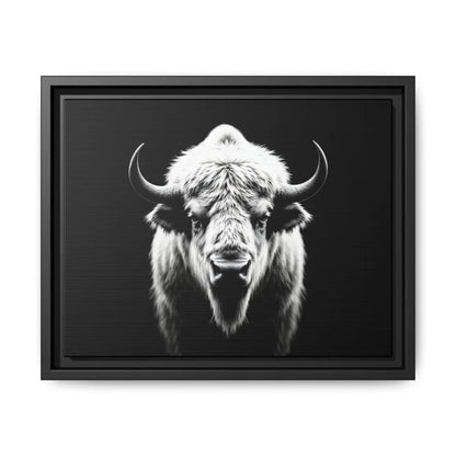 Midnight Edition: White Bison™ – Limited Edition Gallery Art Wrap Only 50 Available 14″ x 11″ (Horizontal) / Black