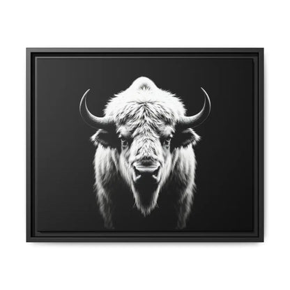 Midnight Edition: White Bison™ – Limited Edition Gallery Art Wrap Only 50 Available 20″ x 16″ (Horizontal) / Black