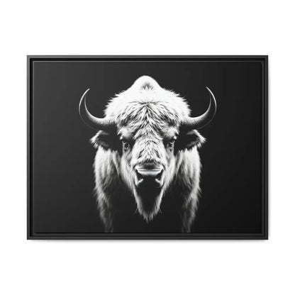 Midnight Edition: White Bison™ – Limited Edition Gallery Art Wrap Only 50 Available 32’’ x 24’’ (Horizontal) / Black