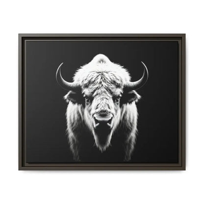 Midnight Edition: White Bison™ – Limited Edition Gallery Art Wrap Only 50 Available 20″ x 16″ (Horizontal) / Espresso