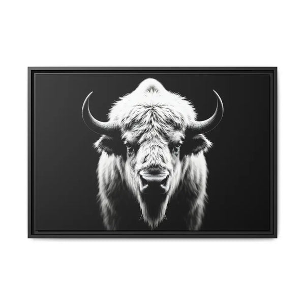 Midnight Edition: White Bison™ – Limited Edition Gallery Art Wrap Only 50 Available 30″ x 20″ (Horizontal) / Black