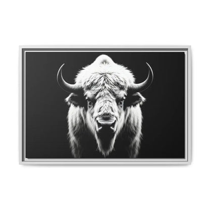 Midnight Edition: White Bison™ – Limited Edition Gallery Art Wrap Only 50 Available 24″ x 16″ (Horizontal) / White