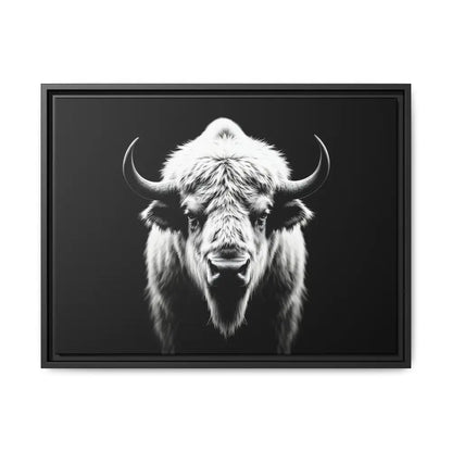 Midnight Edition: White Bison™ – Limited Edition Gallery Art Wrap Only 50 Available 24″ x 18″ (Horizontal) / Black