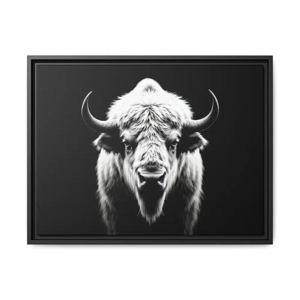 Midnight Edition: White Bison™ – Limited Edition Gallery Art Wrap Only 50 Available 24″ x 18″ (Horizontal) / Black