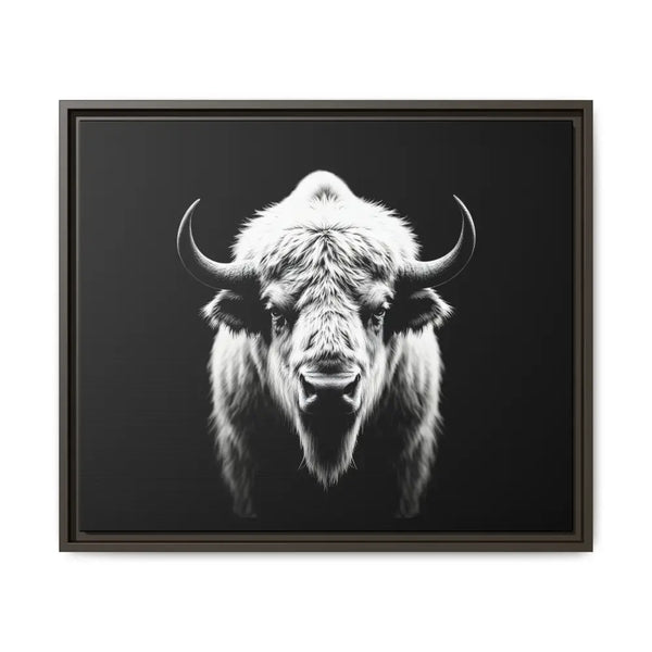 Midnight Edition: White Bison™ – Limited Edition Gallery Art Wrap Only 50 Available 24’’ x 20’’ (Horizontal) / Espresso