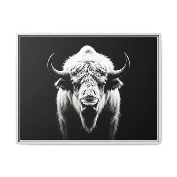 Midnight Edition: White Bison™ – Limited Edition Gallery Art Wrap Only 50 Available 32’’ x 24’’ (Horizontal) / White