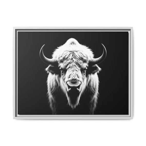Midnight Edition: White Bison™ – Limited Edition Gallery Art Wrap Only 50 Available 24″ x 18″ (Horizontal) / White