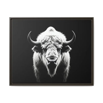 Midnight Edition: White Bison™ – Limited Edition Gallery Art Wrap Only 50 Available 30’’ x 24’’ (Horizontal) / Espresso