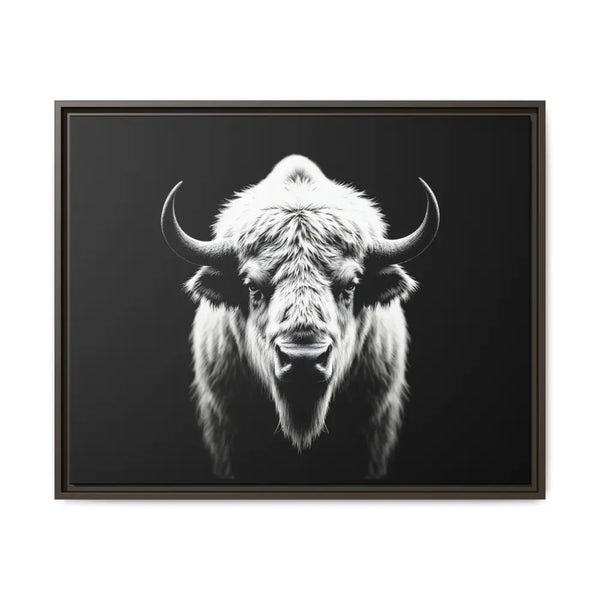 Midnight Edition: White Bison™ – Limited Edition Gallery Art Wrap Only 50 Available 30’’ x 24’’ (Horizontal) / Espresso