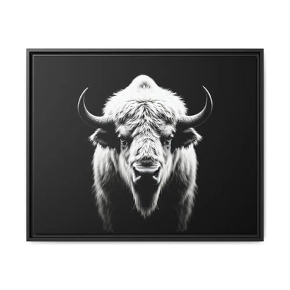 Midnight Edition: White Bison™ – Limited Edition Gallery Art Wrap Only 50 Available 30’’ x 24’’ (Horizontal) / Black