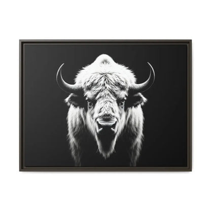 Midnight Edition: White Bison™ – Limited Edition Gallery Art Wrap Only 50 Available 32’’ x 24’’ (Horizontal) / Espresso