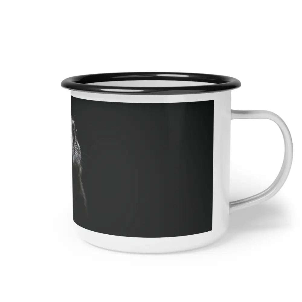 Midnight Prairie Dog Enamel Camp Mug - Double R Western - 12oz / Black Rim - Mug