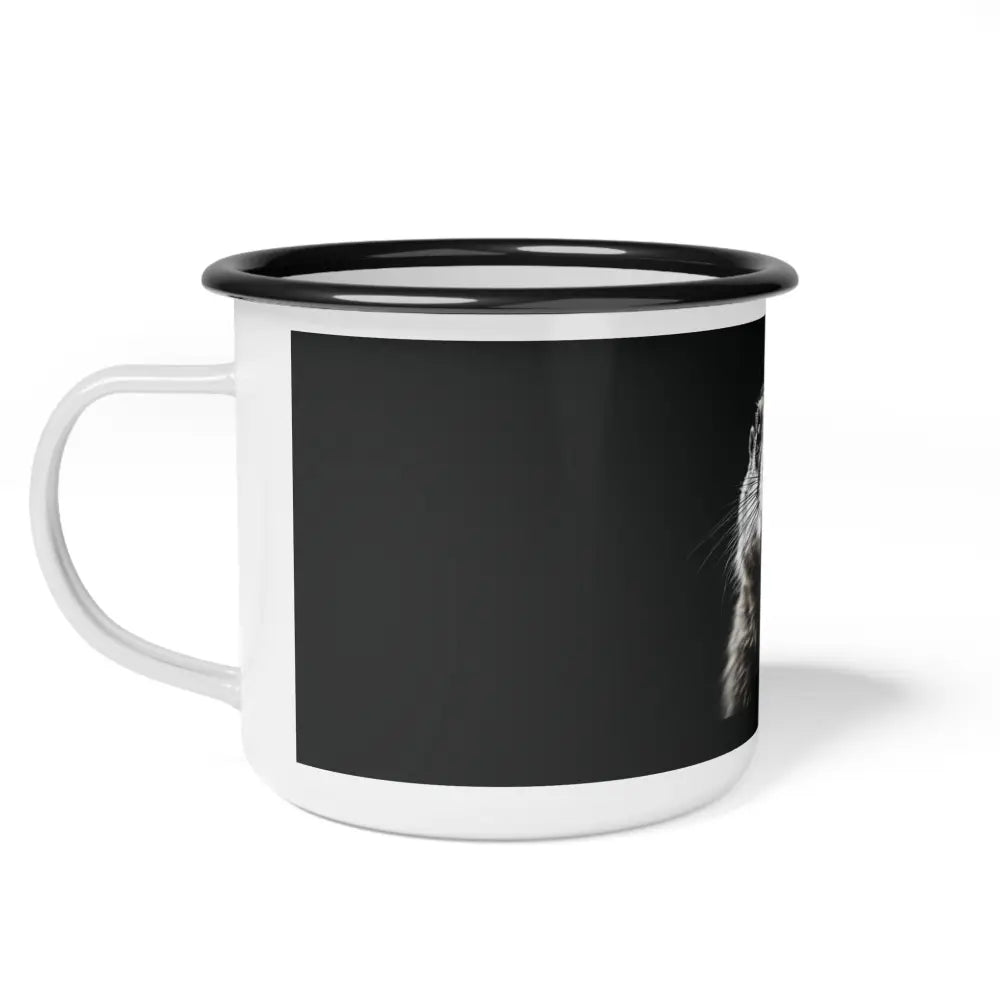 Midnight Prairie Dog Enamel Camp Mug - Double R Western - 12oz / Black Rim - Mug