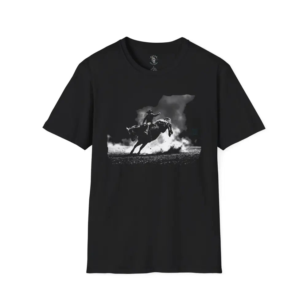 Midnight Series: Bucking Bronco™ - T-Shirt Double R Western’s™ - S / Black - T-Shirt