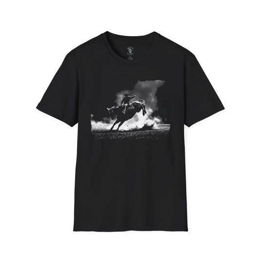 Midnight Series: Bucking Bronco™ - T-Shirt Double R Western’s™ - S / Black - T-Shirt