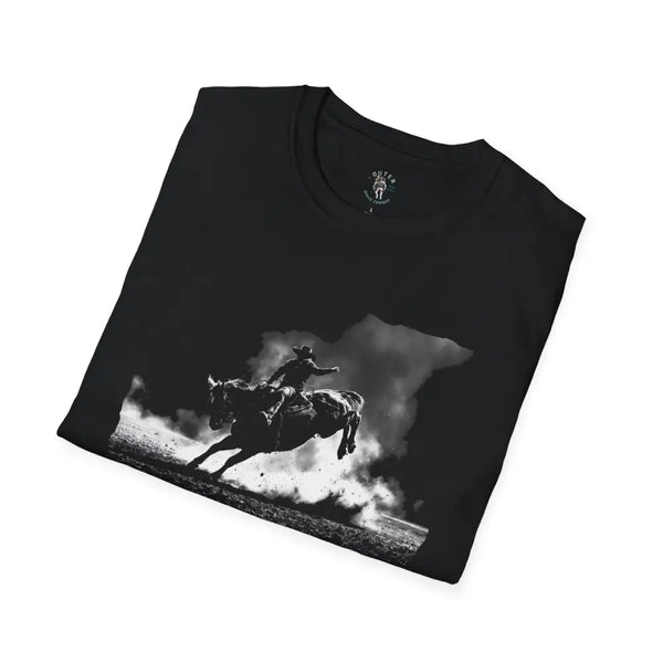 Midnight Series Bucking Bronco Tee™ – Western Rodeo Cowboy T Shirt | Double R Western™ T Shirt