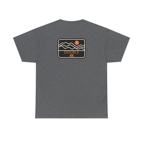’Mountain Peaks’ Double R Western’s Heavy Cotton Tee Back Graphic Design T Shirt