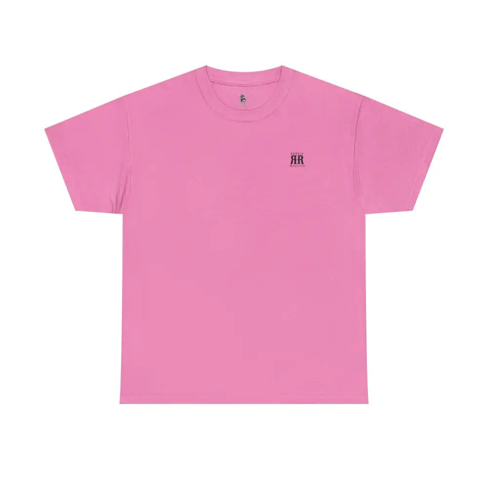 ’Mountain Peaks’ - Double R Western’s - Heavy Cotton Tee - Back Graphic Design - Azalea / S - T-Shirt
