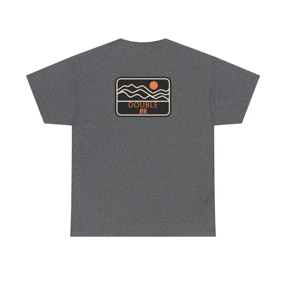 ’Mountain Peaks’ - Double R Western’s - Heavy Cotton Tee - Back Graphic Design - T-Shirt