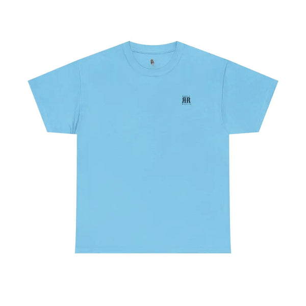 ’Mountain Peaks’ Double R Western’s Heavy Cotton Tee Back Graphic Design Sky / S T Shirt