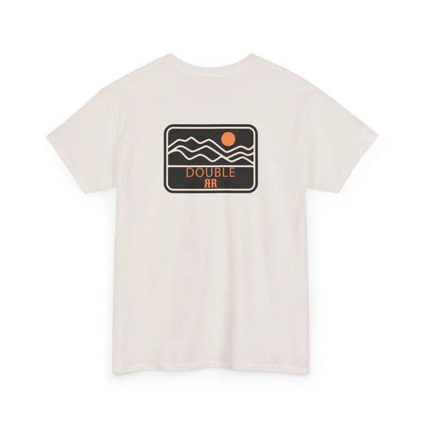 ’Mountain Peaks’ Double R Western’s Heavy Cotton Tee Back Graphic Design T Shirt