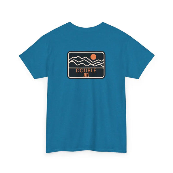 ’Mountain Peaks’ Double R Western’s Heavy Cotton Tee Back Graphic Design T Shirt