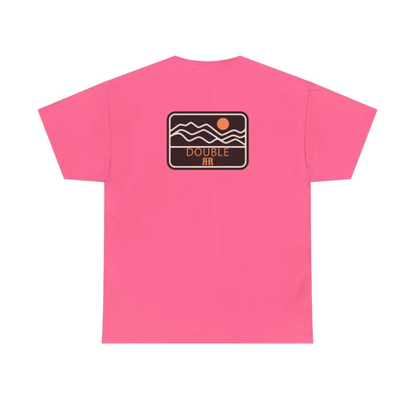 ’Mountain Peaks’ Double R Western’s Heavy Cotton Tee Back Graphic Design T Shirt
